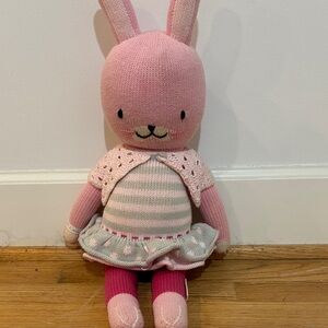 Charming Pink and White Bunny Plush Toy